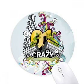 Dıythinker Grafiti Sokak Kültürü Renkli Stereo Baskılı Yuvarlak Kaymaz Kauçuk Mouse Pad
