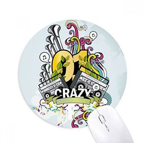 Dıythinker Grafiti Sokak Kültürü Renkli Stereo Baskılı Yuvarlak Kaymaz Kauçuk Mouse Pad