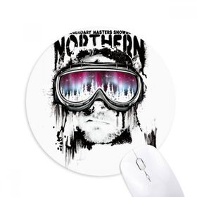 Dıythinker Grafiti Sokak Kuzey Kayak Gözlüğü Baskılı Yuvarlak Kaymaz Kauçuk Mouse Pad