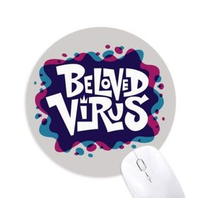 Dıythinker Grafiti Sokak Mavi Kırmızı Sevgili Virüs Baskılı Yuvarlak Kaymaz Kauçuk Mouse Pad