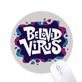 Dıythinker Grafiti Sokak Mavi Kırmızı Sevgili Virüs Baskılı Yuvarlak Kaymaz Kauçuk Mouse Pad