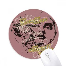 Dıythinker Grafiti Street Love to Love or Leave Me Baskılı Yuvarlak Kaymaz Kauçuk Mouse Pad