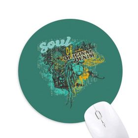 Dıythinker Grafiti Street Soul of Original Denim Baskılı Yuvarlak Kaymaz Kauçuk Mouse Pad