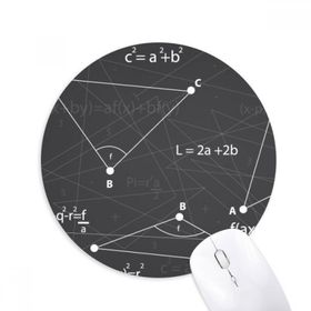 Dıythinker Gri Açılı Matematiksel Formül Hesap Baskılı Yuvarlak Kaymaz Kauçuk Mouse Pad