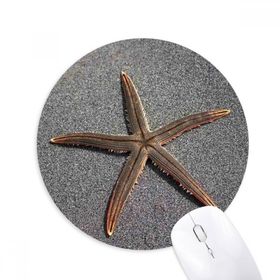 Dıythinker Gri Duvar Deniz Yıldızı Bilim Doğa Resmi Baskılı Yuvarlak Kaymaz Kauçuk Mouse Pad