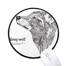 Dıythinker Gri Kurt Arkadaş Şirketi Yuvarlak Kaymaz Mouse Pad