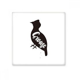 Dıythinker Grouse Siyah ve Beyaz Hayvan 20x20 cm Seramik Karo