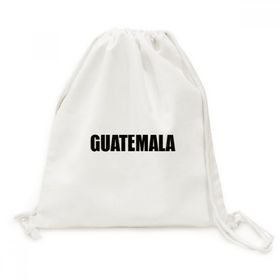 Dıythinker Guatemala Ülke Adı Siyah Kanvas İpli Sırt Çantası