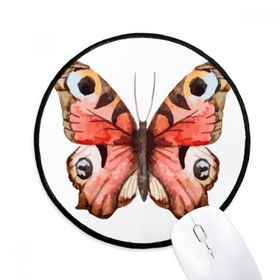 Dıythinker Gül Pembe Kelebek Yağlı Boyalı Yuvarlak Kaymaz Mouse Pad