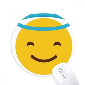 Dıythinker Gülümseme Açısı Sarı Sevimli Çevrimiçi Sohbet Baskılı Yuvarlak Kaymaz Kauçuk Mouse Pad