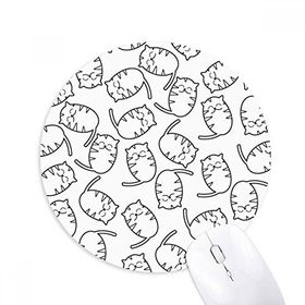 Dıythinker Gülümseyen Kedi Basit Koruyucu Hayvan Baskılı Yuvarlak Kaymaz Kauçuk Mouse Pad