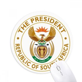 Dıythinker Güney Afrika Afrika Amblemi Baskılı Yuvarlak Kaymaz Kauçuk Mouse Pad