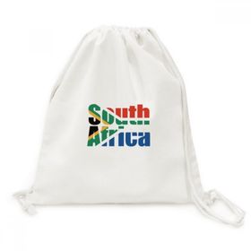 Dıythinker Güney Afrika Ülke Bayrağı İsim Kanvas İpli Sırt Çantası