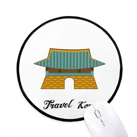 Dıythinker Güney Kore Gwanghwamun Kapısı Yuvarlak Kaymaz Mouse Pad