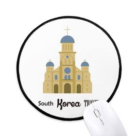 Dıythinker Güney Kore Simgeler Kilise Yuvarlak Kaymaz Mouse Pad