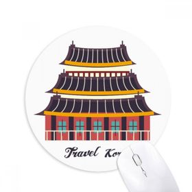 Dıythinker Güney Kore'de Ziyaret Tapınakları Baskılı Yuvarlak Kaymaz Kauçuk Mouse Pad
