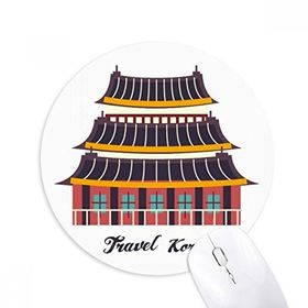 Dıythinker Güney Kore'de Ziyaret Tapınakları Baskılı Yuvarlak Kaymaz Kauçuk Mouse Pad
