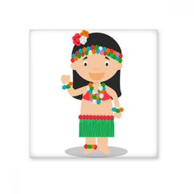Dıythinker Güzel Kız Hawaii Karikatür Seramik Biske Fayans 20x20 cm Seramik Karo