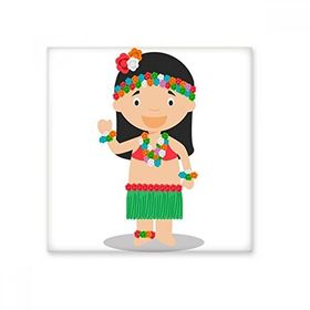 Dıythinker Güzel Kız Hawaii Karikatür Seramik Biske Fayans 20x20 cm Seramik Karo