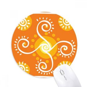 Dıythinker Hacim Turuncu Meksika Totems Antik Uygarlık Baskılı Yuvarlak Kaymaz Kauçuk Mouse Pad