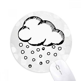 Dıythinker Hailstone Bulutlu El Boyaması Desen Baskılı Yuvarlak Kaymaz Kauçuk Mouse Pad