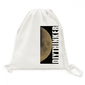 Dıythinker Half Planet Dark Night Sky Kanvas İpli Sırt Çantası