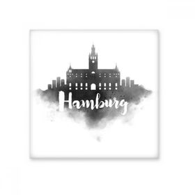 Dıythinker Hamburg Almanya Mürekkep Şehir Seramik Bisk Fayans Dekorasyon 20x20 cm Seramik Karo