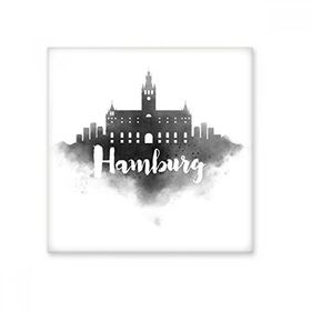 Dıythinker Hamburg Almanya Mürekkep Şehir Seramik Bisk Fayans Dekorasyon 20x20 cm Seramik Karo