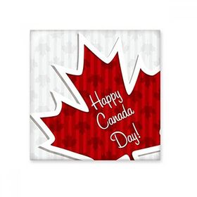 Dıythinker Happy Canada Day 4 Temmuz Akçaağaç Yaprağı Doku 20x20 cm Seramik Karo