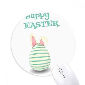 Dıythinker Happy Easter Din Festivali Yumurta Çizgili Baskılı Yuvarlak Kaymaz Kauçuk Mouse Pad