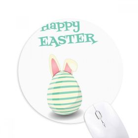 Dıythinker Happy Easter Din Festivali Yumurta Çizgili Baskılı Yuvarlak Kaymaz Kauçuk Mouse Pad