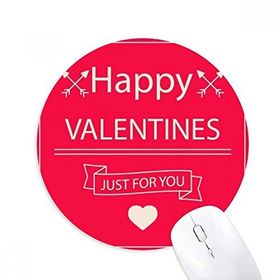 Dıythinker Happy Valentine's Day Just For You Baskılı Yuvarlak Kaymaz Kauçuk Mouse Pad