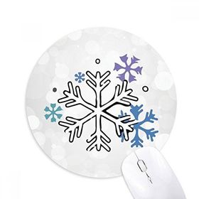 Dıythinker Hava Kış Kar İllüstrasyon Desen Baskılı Yuvarlak Kaymaz Kauçuk Mouse Pad