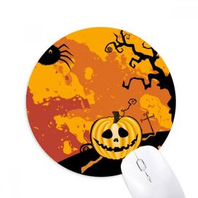 Dıythinker Hayalet Korku Cadılar Bayramı Balkabağı Baskılı Yuvarlak Kaymaz Kauçuk Mouse Pad