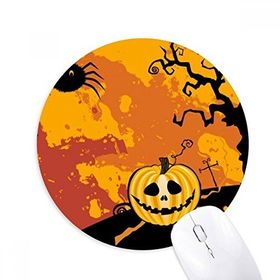 Dıythinker Hayalet Korku Cadılar Bayramı Balkabağı Baskılı Yuvarlak Kaymaz Kauçuk Mouse Pad