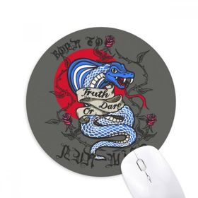Dıythinker Hayvan Bite Yılan Kombinasyon Desen Baskılı Yuvarlak Kaymaz Kauçuk Mouse Pad
