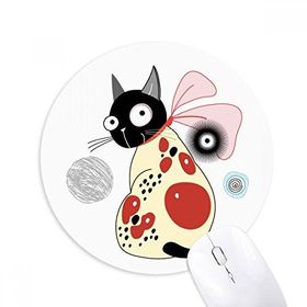 Dıythinker Hayvan Hayvan Sevgili Sevimli Kedi Baskılı Yuvarlak Kaymaz Kauçuk Mouse Pad