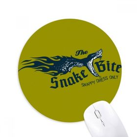 Dıythinker Hayvan İllüstrarion Yılan Desenli Baskılı Yuvarlak Kaymaz Kauçuk Mouse Pad