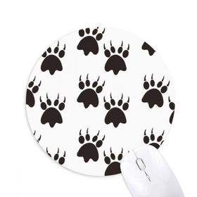Dıythinker Hayvan Pençesi Silüeti Basit Adım Baskılı Baskılı Yuvarlak Kaymaz Kauçuk Mouse Pad