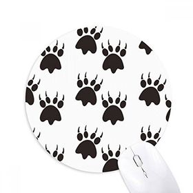 Dıythinker Hayvan Pençesi Silüeti Basit Adım Baskılı Baskılı Yuvarlak Kaymaz Kauçuk Mouse Pad