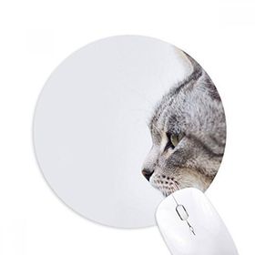 Dıythinker Hayvan Yawn Cat Simpol Shoot Baskılı Yuvarlak Kaymaz Kauçuk Mouse Pad