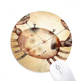 Dıythinker Haziran Temmuz Kanseri Burç Baskılı Yuvarlak Kaymaz Kauçuk Mouse Pad
