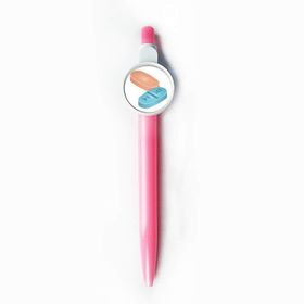 Dıythinker Health Care Products Hap İllüstrasyon Desen Geri Çekilebilir Mavi Tükenmez Kalem