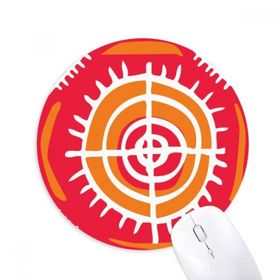 Dıythinker Hedef Meksika Totems Antik Uygarlık Baskılı Yuvarlak Kaymaz Kauçuk Mouse Pad