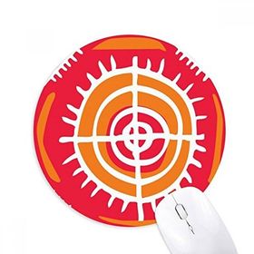 Dıythinker Hedef Meksika Totems Antik Uygarlık Baskılı Yuvarlak Kaymaz Kauçuk Mouse Pad