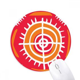Dıythinker Hedef Meksika Totems Antik Uygarlık Baskılı Yuvarlak Kaymaz Kauçuk Mouse Pad