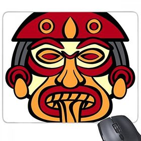 Dıythinker Hint Soyut Sanat Çizim Totem Kutup Yüz Dikdörtgen Kaymaz Kauçuk Mouse Pad