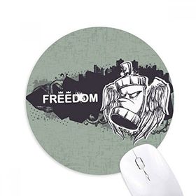 Dıythinker Hip-Hop Özgürlük Din Kutsal Kase Baskılı Yuvarlak Kaymaz Kauçuk Mouse Pad