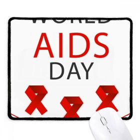 Dıythinker HIV Farkındalık AIDS Günü Kırmızı Kurdele Baskılı Yuvarlak Kaymaz Kauçuk Mouse Pad