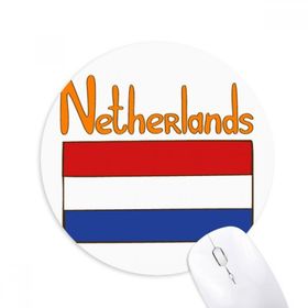 Dıythinker Hollanda Ulusal Bayrak Desenli Baskılı Yuvarlak Kaymaz Kauçuk Mouse Pad